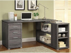 Pemberly Row L Shape Corner Storage Desk in Weathered Gray, Letter/Legal File - Image 2