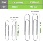 Vinaco Paper Clips Non Skid, Durable & Rustproof, Coated Paperclip Great - Image 2