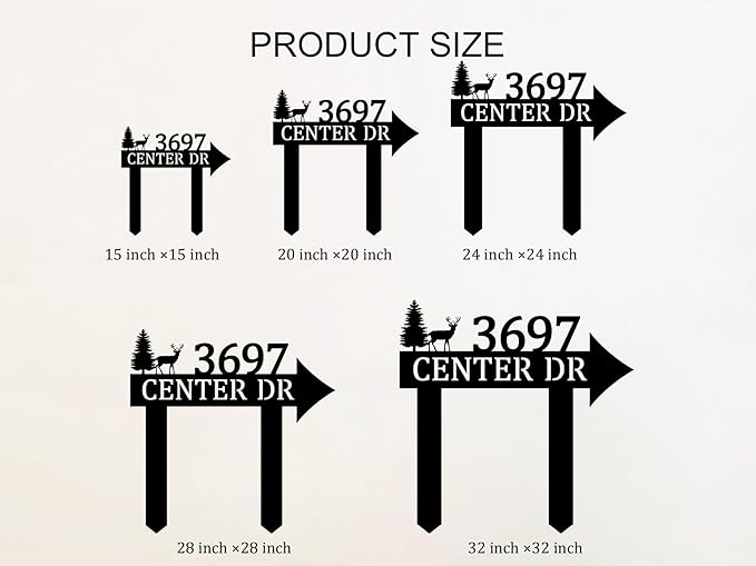 Custom Metal Yard Arrow Address Sign - Image 5