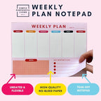Weekly Planner Notepad – Tear-Off Weekly to do List Notepad, Weekl y Desk - Image 2