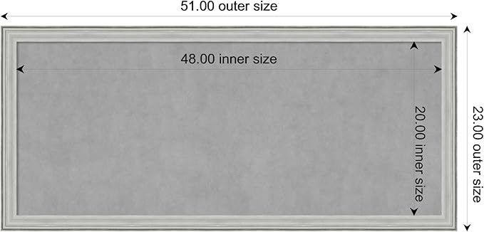 Amanti Art Silver Framed Magnetic Board 23x51 Oversize Vision Board - Image 3
