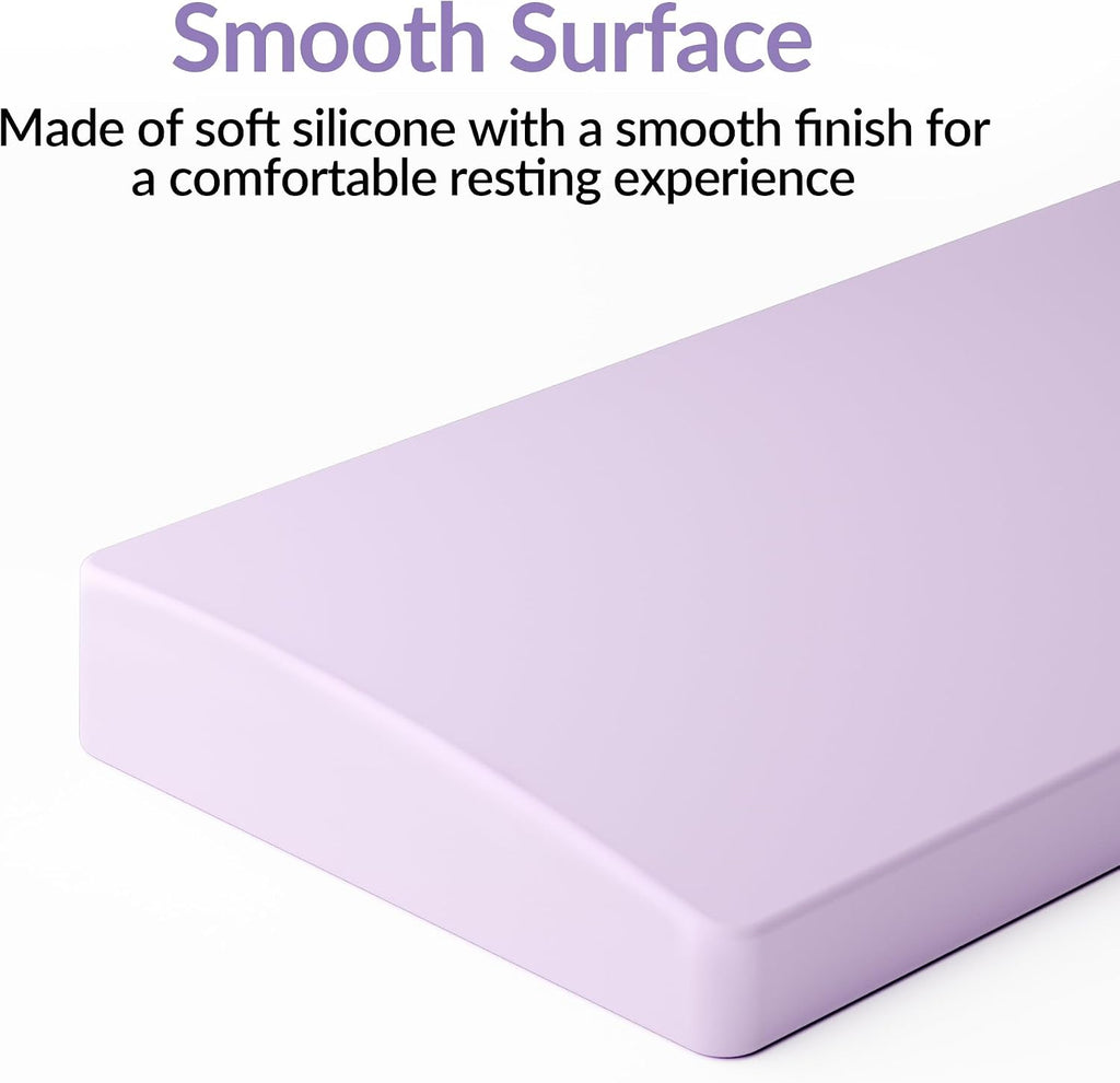 Keychron Silicone Wrist & Palm Rest, 17.6" Full Size for K10 Pro / K10 Max / Q6 / Q6 Pro / Q6 Max / Q6 HE / V6 / V6 Max / C4 HE, Washable, Non-Slip Base, Typing Support, Light Purple