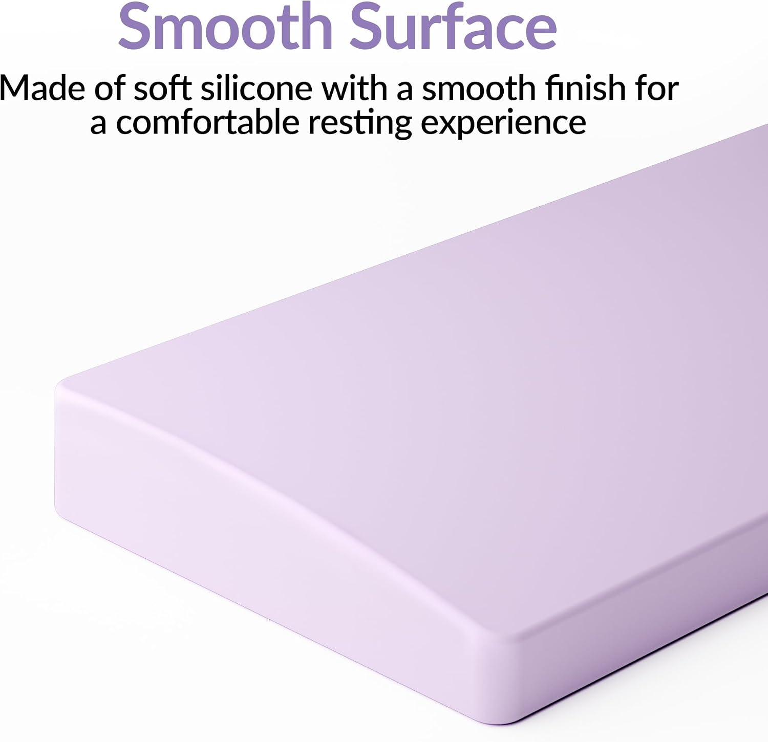 Keychron Silicone Wrist & Palm Rest, 17.6" Full Size for K10 Pro / K10 Max / Q6 / Q6 Pro / Q6 Max / Q6 HE / V6 / V6 Max / C4 HE, Washable, Non-Slip Base, Typing Support, Light Purple