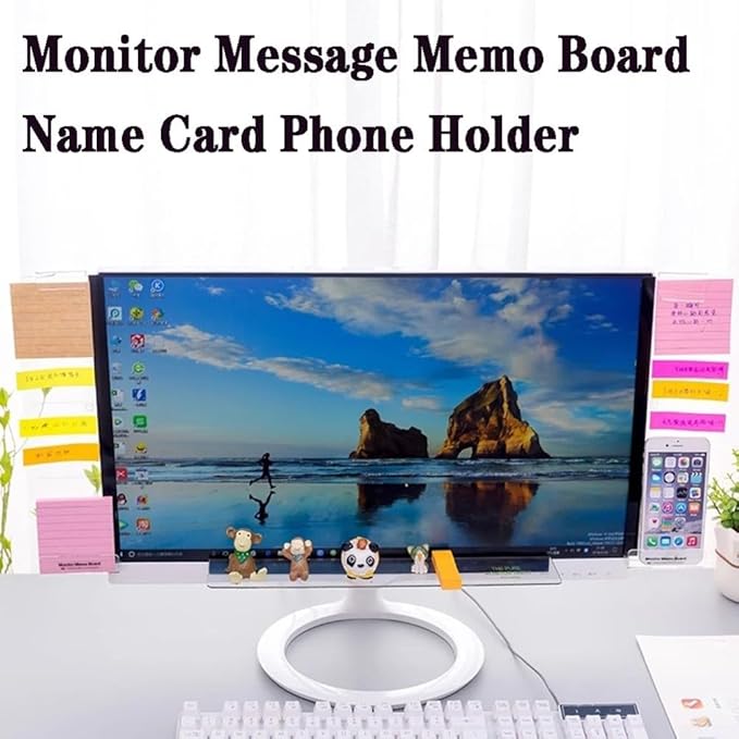 Acrylic Monitor Memo Board for Sticky Notes, Transparent Message Holder - Image 7