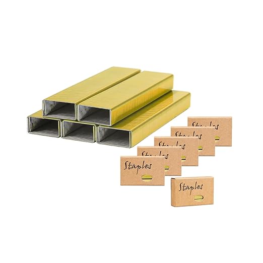 NatSumeBasics 6000 Pure Gold Staples Yellow Colored Staples by NatSumeBasics
