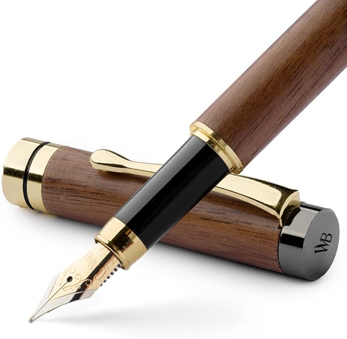 Wordsworth & Black Fountain Pen Set, Luxury Bamboo Wood by WordsworthBlack