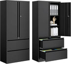 PEUKC 2-Drawer Metal File Cabinet, Lateral Vertical Filing Cabinets by PEUKC