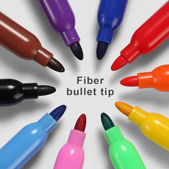 Volcanics Dry Erase Markers Low Odor Fine Whiteboard Markers Thin Box of 80 - Image 5