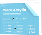 CALPALMY 16x20 Inch Clear Acrylic Sheet