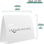 20 Pack Modern White Reserved Table Sign - Image 3