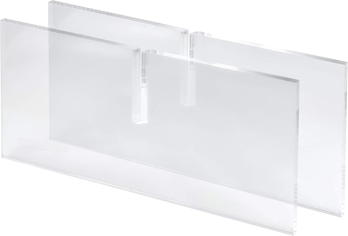 Red Co. Transparent Clear Acrylic Book Holder 2 Piece Reading Stand for Open ...
