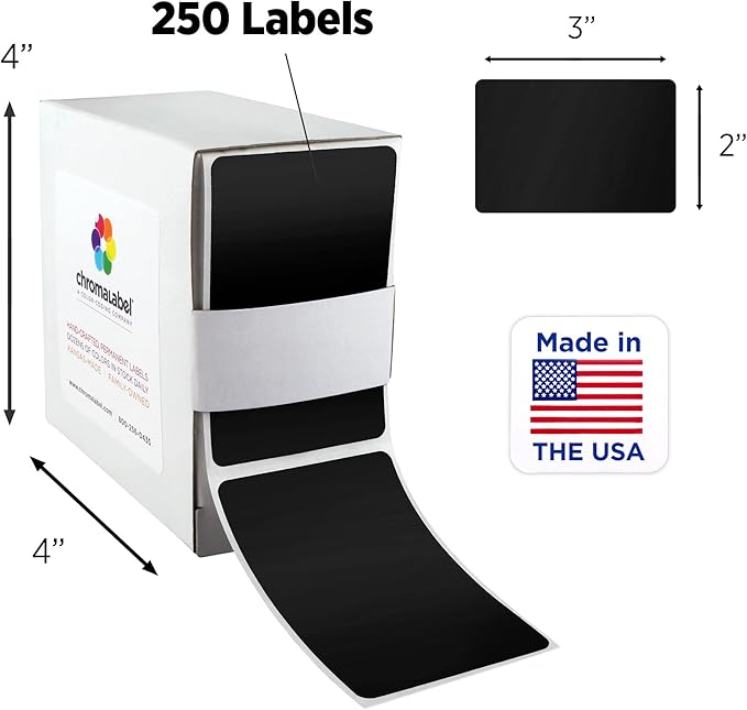 ChromaLabel 2 x 3 inch Permanent Color Code Rectangle Labels, 250 Labels per - Image 2