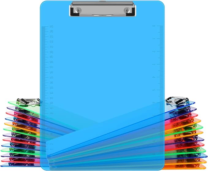 Clipboards, HERKKA 25 Pack Plastic Office Clipboards by HERKKA