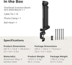 SMALLRIG Overhead 3-Section Desktop Camera Bracket, Damping Boom Arm Desk Mount - Image 8