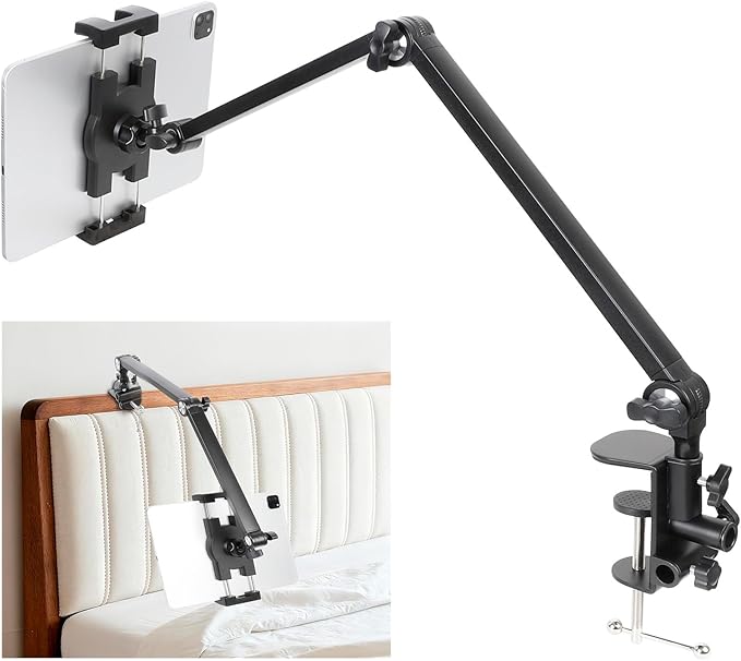 ZUZUXI iPad Desk Mount, Adjustable Foldable Tablet Aluminum Arm, 360° Rotation by Unknown