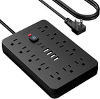 JouleLoom 15 FT Flat Plug Surge Protector Power Strip, 11 Multiple AC Outlets - Image 2