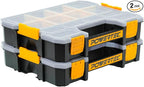 POWERTEC Small Parts Organizer & Tool Box – 14 Compartments, Stackable Storage by POWERTEC