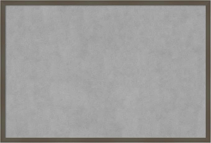 Amanti Art Grey Framed Magnetic Board 25x37 Large Vision Board by AmantiArt