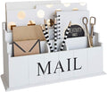 BLU MONACO | White Wooden Mail Organizer by Blu_Monaco