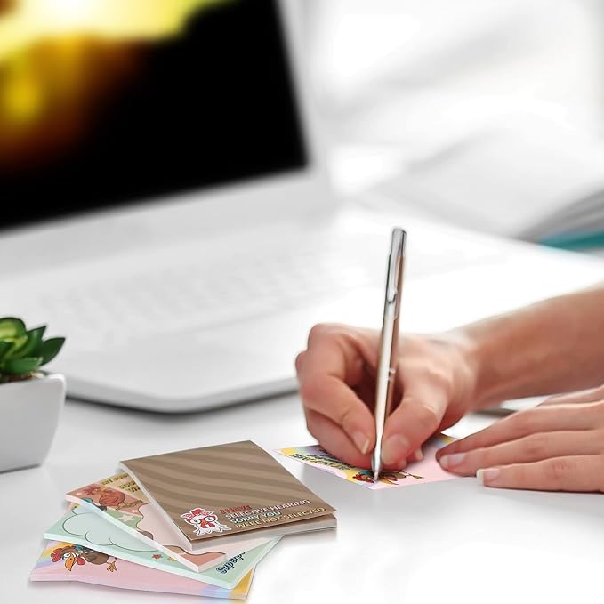 Pajean Funny Notepads with Sayings, Sticky Office Supplies, 12 Designs - Image 5