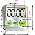 Elegant Digital Kitchen Timer Stainless Steel - Image 3