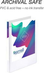 Samsill Durable .5 Inch Binder, Made in the USA, Round Ring Customizable Clear - Image 6