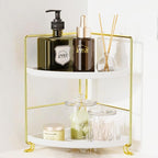 JANUS LiANG 2-Tier Corner Bathroom Countertop Organizer, Tiny Counter Corner by JANUSLiANG