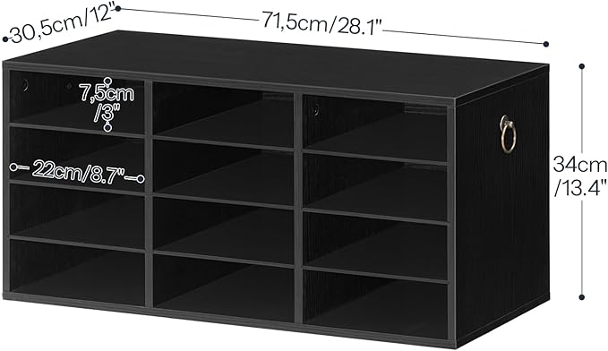 HOOBRO Countertop Mail Sorter, Wooden Literature Organizer, Student Mailbox - Image 3