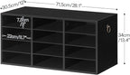 HOOBRO Countertop Mail Sorter, Wooden Literature Organizer, Student Mailbox - Image 3