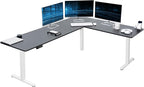 VIVO Electric Corner 84 x 63 inch L-Shaped Standing Desk, Memory Height by VIVO