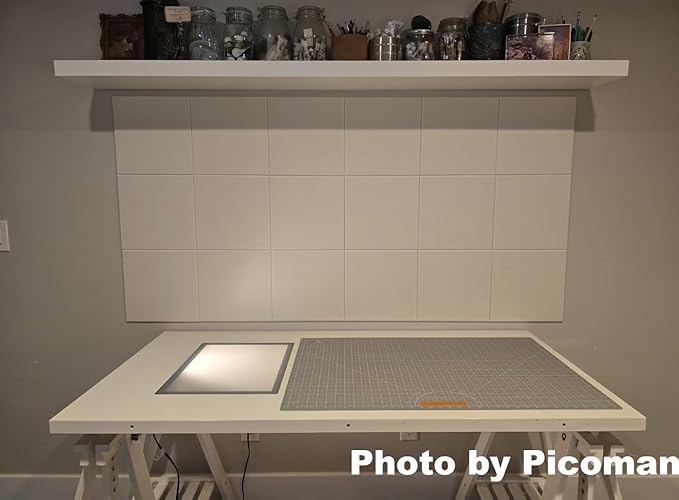 White Cork Board Tiles | Large Cork Board Alternative | Felt Wall Tiles | - Image 4