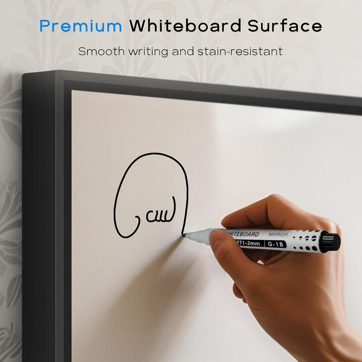 Magnetic Dry Erase White Board & Cork Board Combo, 36"x24", Wal...