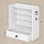 HOOBRO Wall File Organizer, Mail Organizer Wall Mounted, Wooden Literature - Image 3