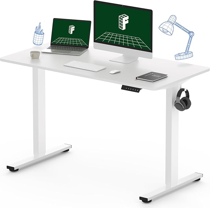 FLEXISPOT One-Piece Electric Standing Desk, 48 x 24 Inches Adjustable Desk by FlexiSpot