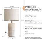 pokat 23" modern ceramic table lamp set of on a desk or shelf