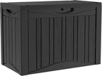 TARKARI 45 Gallon Lockable Resin Deck Box, Waterproof & UV-Resistant Outdoor by Home