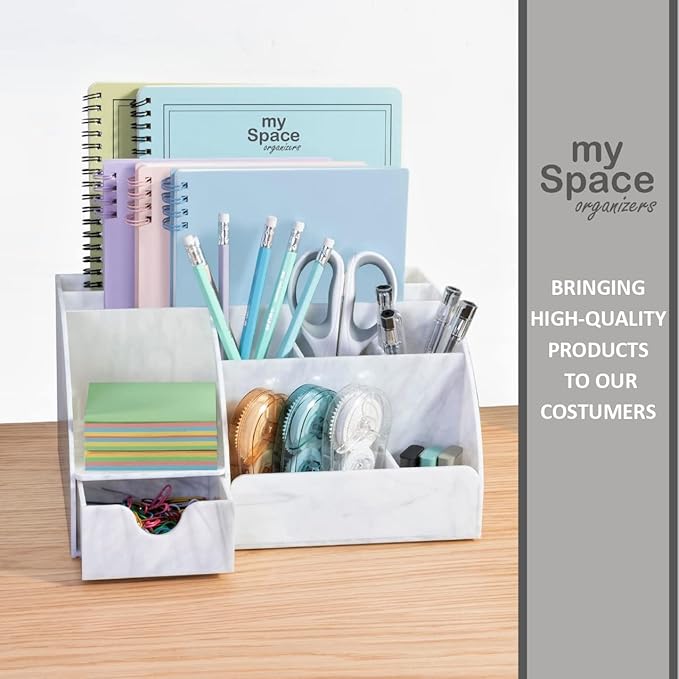 My Space Organizers Marble Desk Organizer - Image 9
