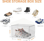 KOKOIN Magnetic Acrylic Clear Shoe Boxes – 360° Clear Plastic Stackable Sneaker - Image 2