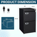 MIIIKO2 Drawer File Cabinet, Metal Vertical Filing Cabinets - Image 3