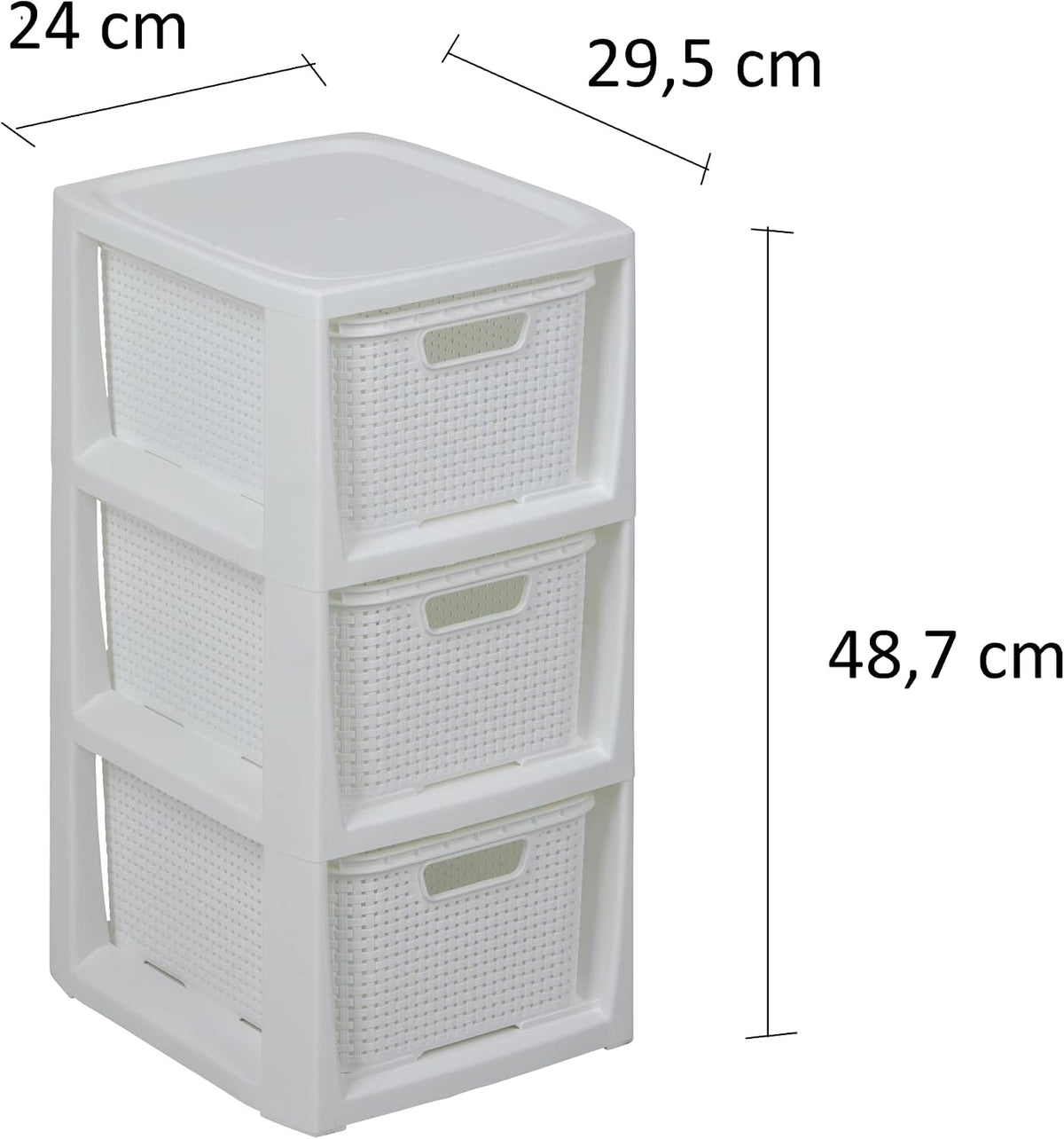 BranQ Home Essential Shelf in Rattan Design, BPA-Free Plastic PP (Polypropyle...