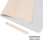 Wolaile Desk Blotter Pad, 27x13 inch PU Leather Computer Mouse Mat, Non-Slip - Image 3