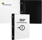 Tashkummy 360 Degree Pivotable Binder, Upgraded 3 Ring Binder 1 inch, Flexible by 360%C2%B0PivotableBinderNotebook