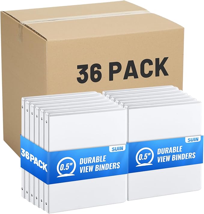 Basic 3 Ring Binder -1 or 1/2'' Binders by SuinOffice