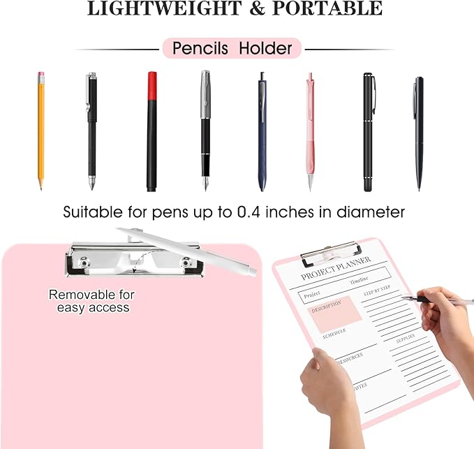 TFDLCG zm 2 Pack Pink A4 Clipboard - Image 2