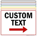 Custom Arrow, Custom Directional Sign, Right Arrow, 10x14 Inches, 55 mil thick by MySignCenter