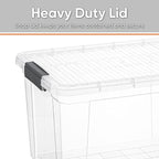 Superio Storage Bins with Lids- 4 Pack, 4.75 Qt Clear Boxes - Image 3