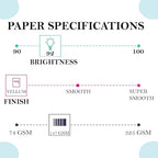 Print It - Vellum Bristol Colored Cardstock Cover Paper, 67 Lb, 8.5" X 11” - Image 3