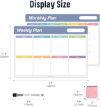 Loukin 17"x11.8" Dry Erase Calendar Set, Electrostatic Adsorption Whiteboard - Image 6