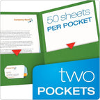 Oxford Twin-Pocket Folders, Textured Paper, Letter Size, Holds 100 Sheets - Image 2