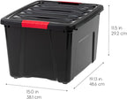 IRIS USA 40 Qt Stackable Plastic Storage Bins - Image 2